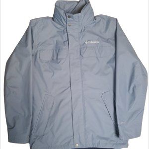 Columbia Men’s Jacket Omni-Tech, Sz Small, Mountain Blue, Waterproof, New